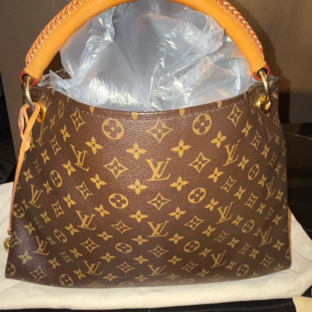 SOLD  Vuitton Brown and Gold Monogram Shoulder Bag